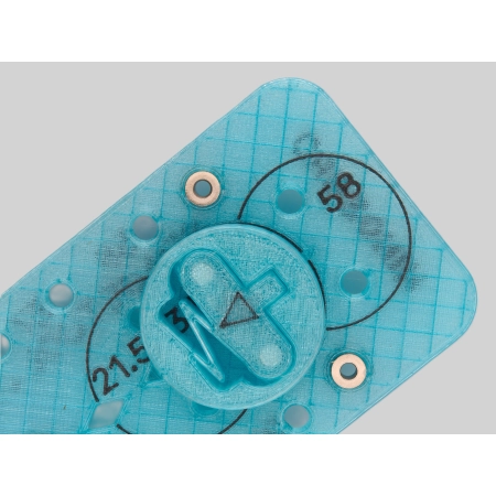 Szablon do zawiasów równoległych, nakładanych i wpuszczanych HINGEbro.E na wiertło ⌀5mm pod EXPADNO