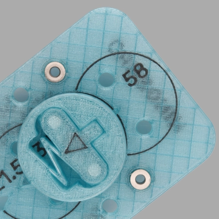 Szablon do zawiasów równoległych, nakładanych i wpuszczanych HINGEbro.E na wiertło ⌀5mm pod EXPADNO